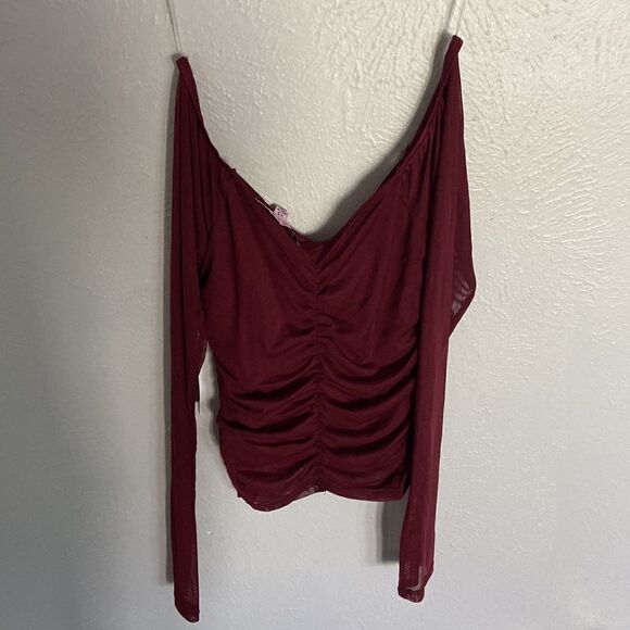Crave Fame top size XS burgundy new with tags - Picture 8 of 8
